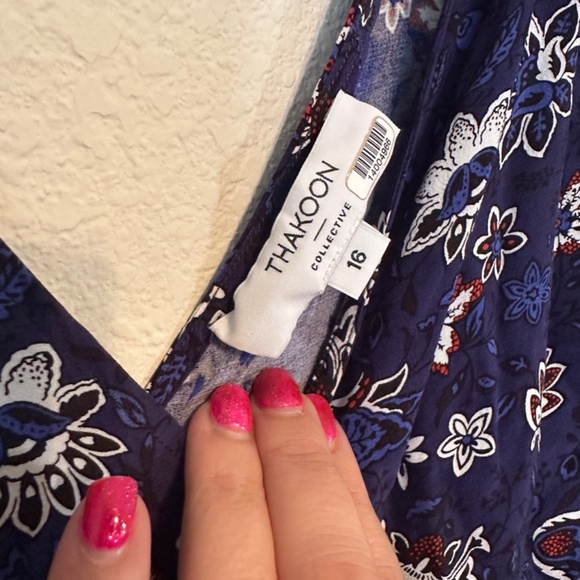 THAKOON COLLECTIVE - Navy Lotus Dress - Picture 4 of 5